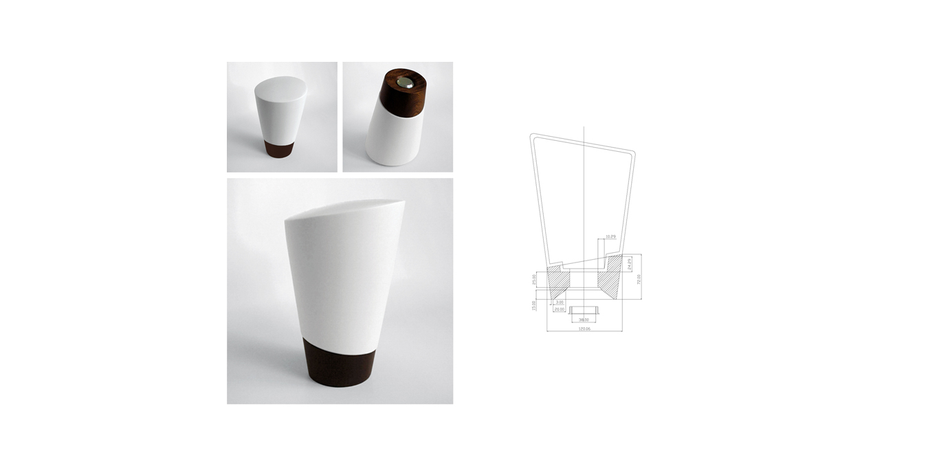  Untitled   30x17x17   Non enamelled porcelain Mahogany